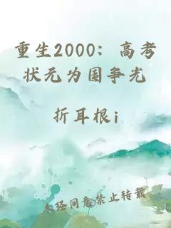 重生2000:高考状元为国争光